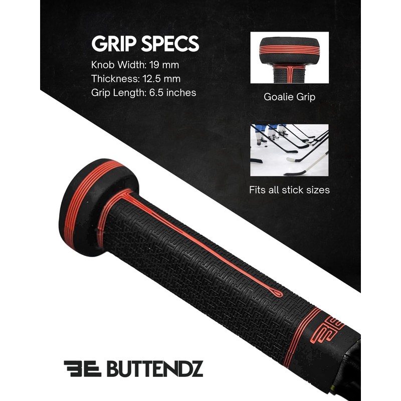 Buttendz Sentry Goalie Hockey Stick Replacement Grip - Precision Control