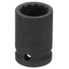 sourcing map 12-Point Impact Socket 1/2 Inch Drive 17mm Metric