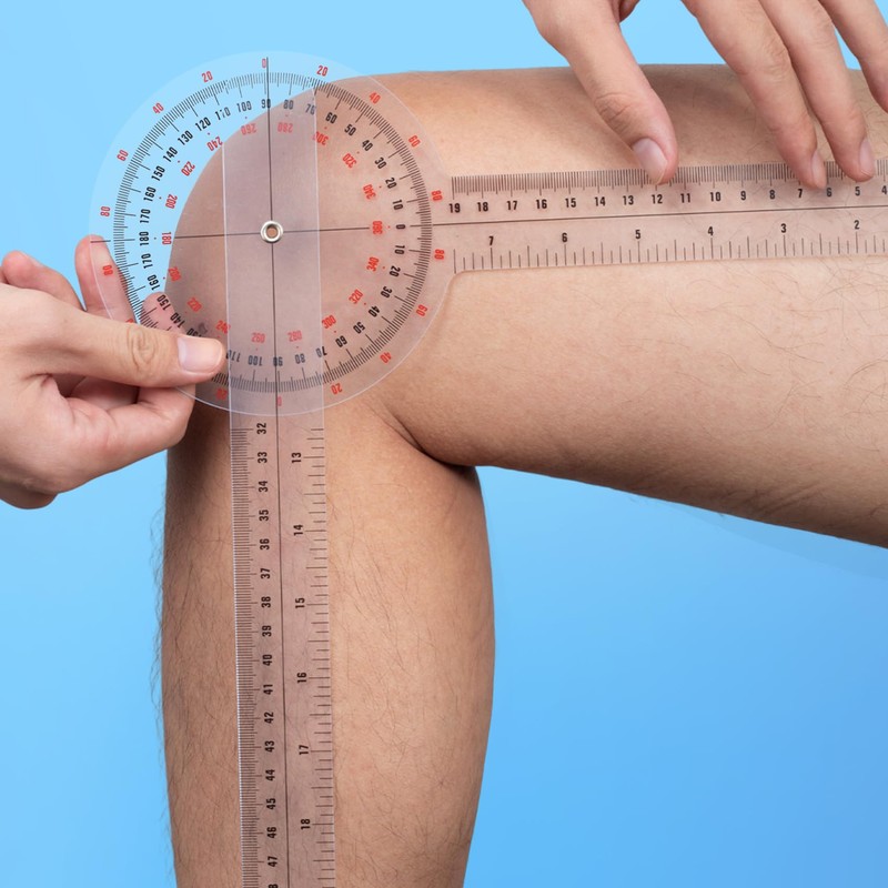 Lekgavd Goniometer 12 Inch, 360 Degree Plastic Orthopedic Angle Ruler,