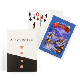 Mississippi, Sleepy Winter Village, (52 Playing Cards, Poker Size Card Deck with Jokers)