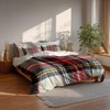 BaoNews Scottish Tartan Duvet Cover Set King Size,3 Pieces Green