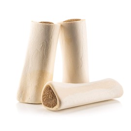 Jack&Pup Filled Dog Bones for Aggressive Chewers, 5 to 6" Dog Chew Treats Dog Bone (Flavors: Peanut Butter, Bacon & Cheese, Bully Sticks) All Natural Dog Bones (3 Piece Pack)