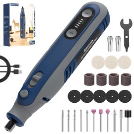 Schtumpa Cordless Rotary Tool Kit, 8V Rotary Tool, 5 Variable Speed, 5000-30000RPM, 2.0Ah Battery, Upgraded Accessories, for Carving, Engraving, Sanding, Polishing, Cutting, Crafts and Pet Nails