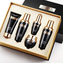 VENZEN Niacinamide Advanced Skin Care Gift Hydrating Repair Anti-Aging Essence Moisturizing Nutrition Milk 5 PCS SET 100g + 120ml + 120ml + 30ml + 50g