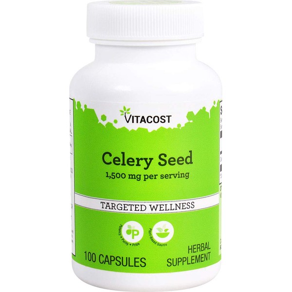 Vitacost Celery Seed -- 1,500 mg per serving - 100 Capsules