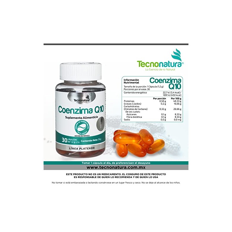 COENZIMA Q-10 c/30 capsulas softgel TECNONATURA7503010997733