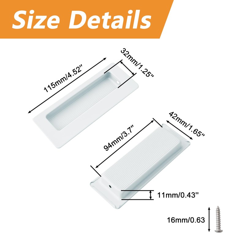 MOROBOR Rectangle Recessed Concealed Handle Embedded Design Sliding Door Handle
