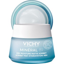 Vichy Minéral 89 Aqua Gel - Hidratante facial para piel grasa | Hidratante matificante | Ácido hialurónico + niacinamida + ácido salicílico | Control de brillo | Gel hidratante refrescante no