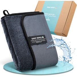Shiny Bath Shiny Wipes XL Drying Towel, The Original, Ultra Absorbent Twisted-Loop Design, Streak-Free Drying Towel, Shiny Wipes Shower Cleaning Cloths (1 Towel)