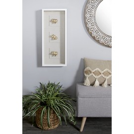 Deco 79 Shadow Box, 12" L x 3" W x 28" H, Gold