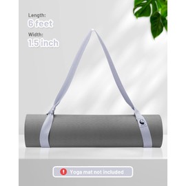 Slim Panda Cotton Yoga Mat, Adjustable Yoga Mat Carrying Strap for All Yoga Mats Sizes, Elastic Yoga Strap for Pilates, Stretching and Fitness