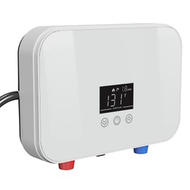 Kweetle Tankless Water Heater Electric, 6000W 110V Instant Hot Water Heater with Digital Display Self-modulating, Overheating Protection for Demand