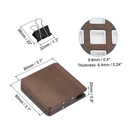 PATIKIL 15 Grids Mini Portable Palette, Wooden Sketchbook Palette, Mixing Tray Pocket Magnetic Travel Paint Palette with Clip for Painters Artists Acrylic Painting, Dark Brown