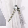 TOYANDONA 2PCS Crystal Curtain HoldBacks Window Drapery Medallion Holdbacks Tie