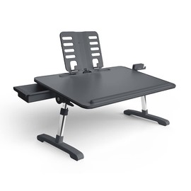 Limitless TotalDesk Portable Modern Workstation and Lap Desk with Adjustable Height & Tilt (Charcoal)