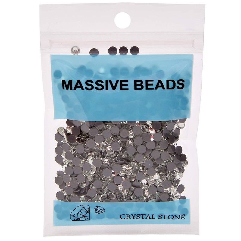 4500 Pieces Hot Fix Glass Flatback Rhinestones HotFix Round Crystal