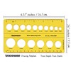 Traceease Button Measuring Scale Stencil Templates, Tailoring Tools and Accessories-