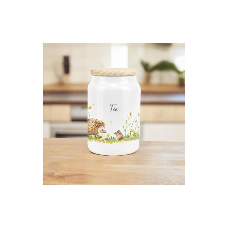 Purely Home Hedgehog & Mouse Ceramic Sugar Storage Canister -