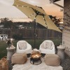 Blissun 7.5 ft Solar Umbrella, 18 LED Lighted Patio Umbrella,