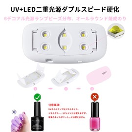 Carimee Nail Light Resin Curing LED Nail Light, ABS Pink, Low Heat Mode, Timer Setting, Foldable Hands and Feet Use, UV and LED Double Light for Gel Nail and Resin Craft