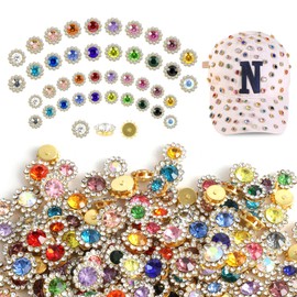 200 PCS 20 Mixed Colors Sew on Rhinestones, 10mm 12mm Crystal Glass Metal Base Flower Claw Rhinestones for Crafting, Bedazzling Rhinestones for Clothes Shoes Hats Bags & Sewing Accessories