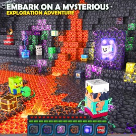 IGIVI Magnetic Blocks - Build Mine Magnet World, STEM Magnetic Building Blocks for Kids Ages 4-6 6-8 8-12, Building Toys Games for Boys Girls Ages 3+, Birthday Toys Gifts for Kids Toddlers