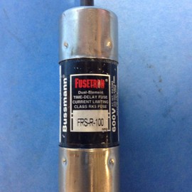 Bussmann FRS-R-100 (FRSR-100, BP/FRS-R-100) 100 Amp (100A) 600V Fusetron Dual Element Time-Delay Current Limiting Class RK5 Fuse, UL Listed