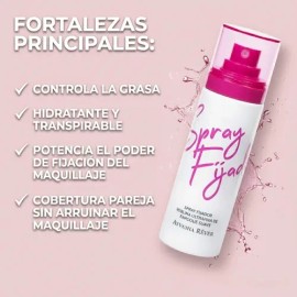 Fijador De Maquillaje Ayvanna Rever Controla La Grasa 80ml                                                                                            