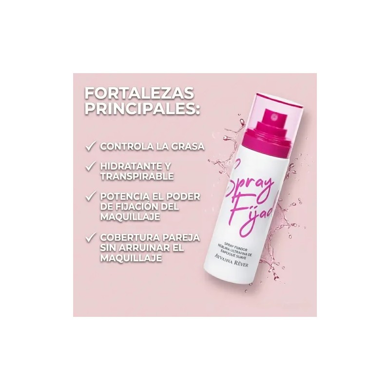 Fijador De Maquillaje Ayvanna Rever Controla La Grasa 80ml