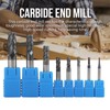 8pcs 2-12mm 4 Flutes Carbide End Mill Set Tungsten Steel