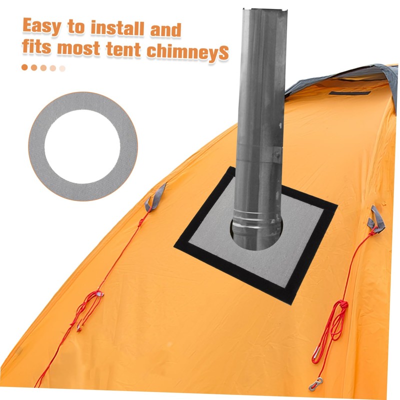 BESPORTBLE Protective Ring for Tent Stove Jack Flame Retardant Fiber