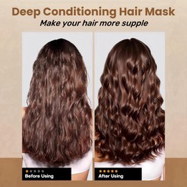 260ml Deep Conditioning Hair Mask for Hair Ends,Hair Conditioner for Women,Deep Conditioner for Frizzy Hair,Hair Treatments for Dry Damaged Hair,Hair Smoothing Serum,Hair Products for Dry Frizzy Hair