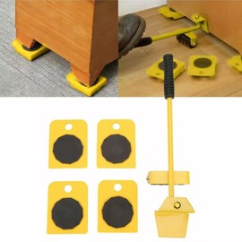 Furniture Lifter Tool Set, Anti Slip Alloy Steel Lever Principle Furniture Moving Tools Portable for Washing Machine