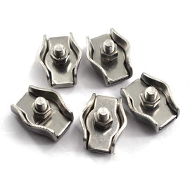 M4 Wire Rope Clip Clamp 304 Stainless Steel Cable clip （Pack of 20）