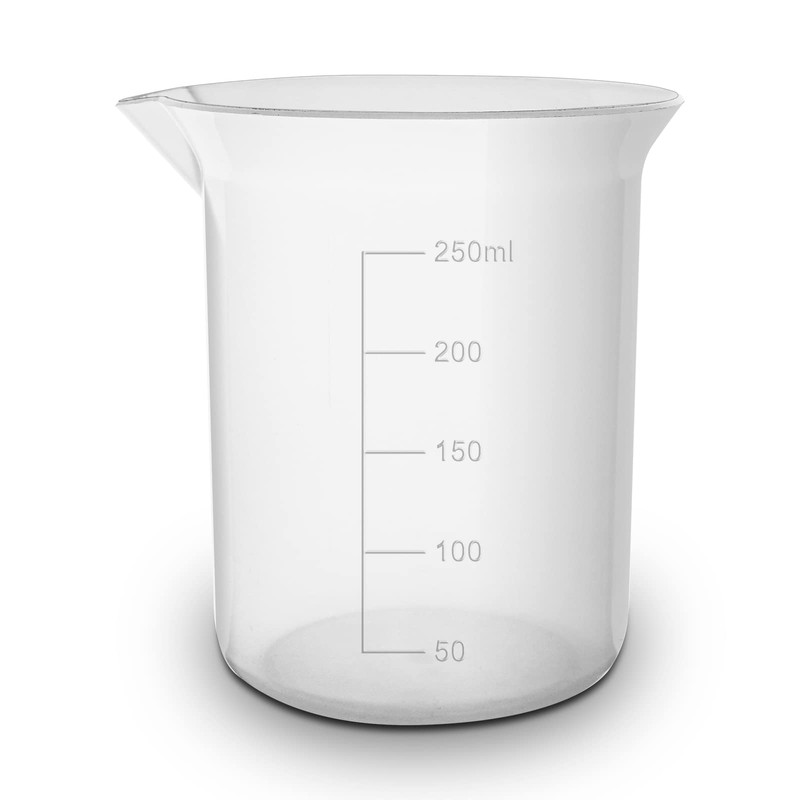 Twin Pack - RE-GEN 250ml Graduated Clear Plastic Measuring Beakers