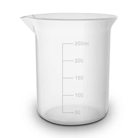Twin Pack - RE-GEN 250ml Graduated Clear Plastic Measuring Beakers Cups – Ideal for Laboratory, Home, Kitchen, Cooking, DIY, Arts & Crafts