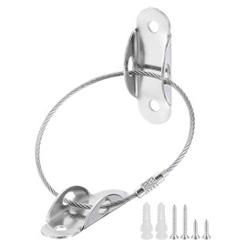 sourcing map Furniture Anchors (10 Packs), Anti Tip Furniture Anchors for Proofing Alloy Wall Anchors Wide Version for Cabinets Bed Shelf Furniture Fasteners to Wall, Silver