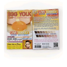 SIAM LEE 1× Bar Lab white Egg Yolk Glutathione Lightening & Exfoliating SOAP