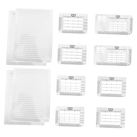 CAXUSD 12pcs Multi Functional Lettering Rulers Plastic Drawing Templates for Journaling Envelope Addressing Card Paper Design Precision Stencils for Creative Projects