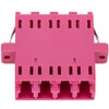 CableMarkt - Quad OM4 Multimode Rosa LC-zu-LC-Glasfaseradapter