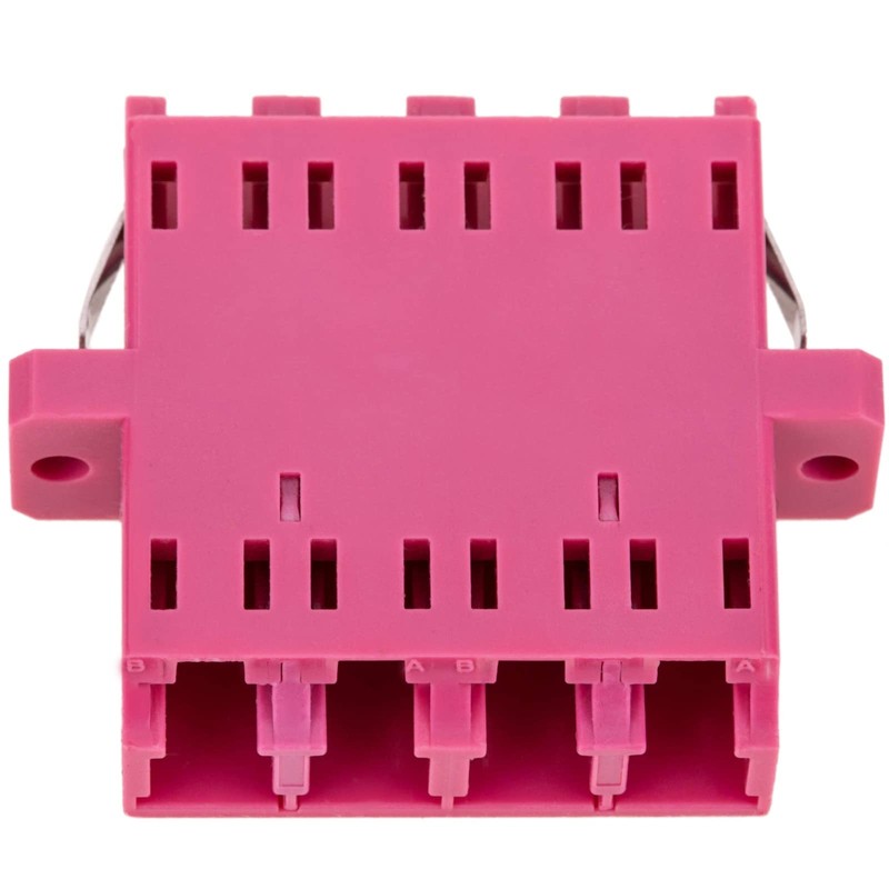 CableMarkt - Quad OM4 Multimode Rosa LC-zu-LC-Glasfaseradapter