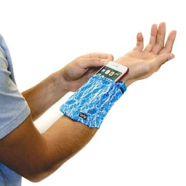 Sprigs Standard 2 Pocket Wrist Wallet, Blue Marble, One Size Fits Most