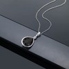Gem Stone King 925 Sterling Silver Black Onyx Pendant Necklace