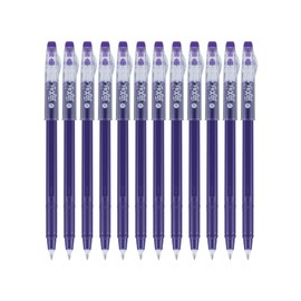 Pilot, FriXion ColorSticks - Bolígrafos de tinta de gel borrables, punta fina, 0,7 mm, paquete de 12, color morado