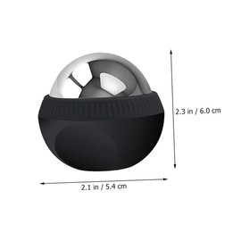 Ipetboom Portable Stainless Steel Ice Massage Roller Ball Handheld Massager for Relief Hot for Sports and Relaxation Compact Lightweight Design