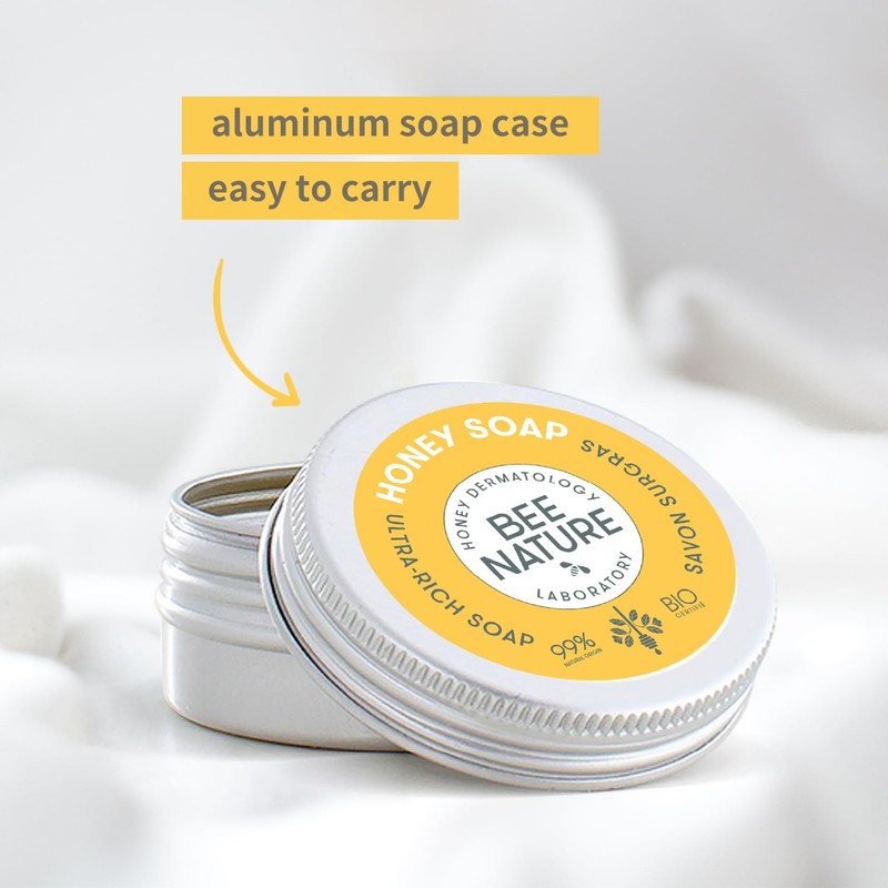 Bee Nature - Exfoliating Soap with Soap Dish - Face