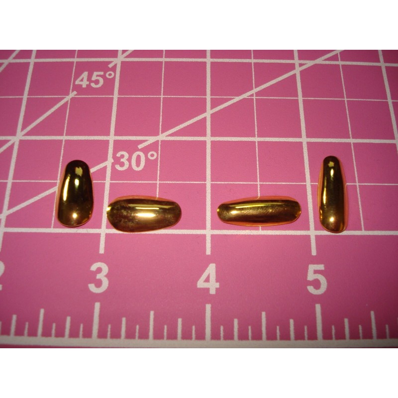 kirsten Vintage Golden Fingernails 18Kt Electroplated Metal Nails 2 Sets