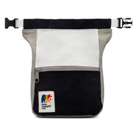 Oso Supply Co - Kulshan Bouldering Bucket, Large Size Chalk Bag for Rock Climbing, Chalk Pot with Magnetic Roll Down Closure, Brush Loop, Zippered Pockets for Climbers (Charcoal Gray & Black)