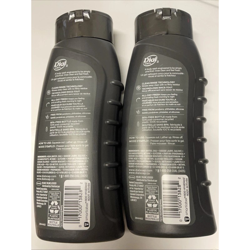 Dial 2~Dial For Men Advanced Hydration Marine Salt Body Wash