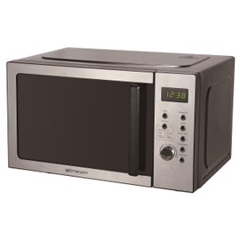 Emerson MW9005SS Compact Countertop Microwave Oven with Button Control, LED Display, 900W 5 Power Levels, 6 Auto Menus, Glass Turntable and Child Safe Lock, 0.9 Cu. Ft, Stainless Steel